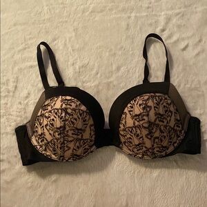 Victoria Secret Elegant Black Push Up Lace Bra